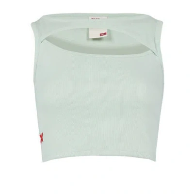 Pcfg Free Heaven Rib Crop Tank Top In Green