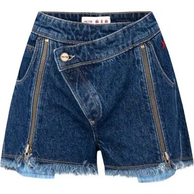 Pcfg Free Heaven Short With Zip Details In Black