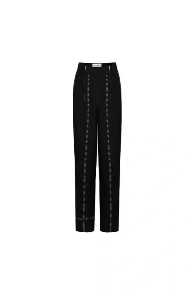 Pcfg Free Heaven Striped Two Zipped Pant In Gray