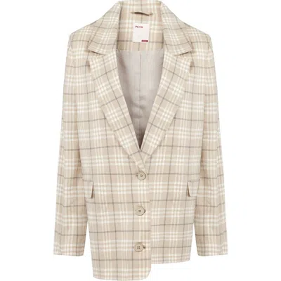 Pcfg Linen Blend Free Heaven Multicolor Checked Blazer