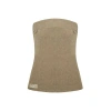 Pcfg Linen Blend Strap Top In Neutral