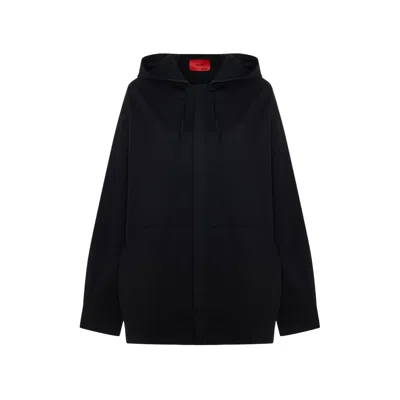 Pcfg Men's Black Daydreamers Hooded Button-up Jacket In Multi