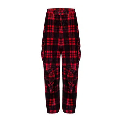 Pcfg Men's Black / Red Your Itch Plaid Cargo Pant