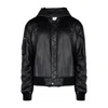 Pcfg Men's Black Your Itch Bomber Leather Jacket In Black