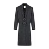Pcfg Men's Black Your Itch Wool Long Overcoat