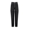 Pcfg Men's Black Your Itch Zipped Denim Pant - Asphalt