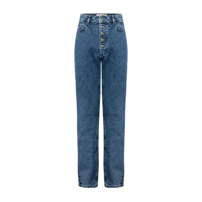 Pcfg Men's Blue Your Itch Acid Wash Denim Pant