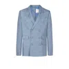 Pcfg Men's Free Heaven Linen Oversized Blazer - Coronet Blue In Blue