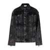 Pcfg Men's Grey / Black Your Itch Colorblocked Denim Jacket - Black In Black