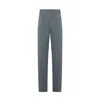 Pcfg Men's Grey Cotton Blend Striped Woven Casual Pant In Gray