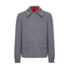 Pcfg Men's Grey Pure Cotton Puffer Gabardine Jacket In Gray