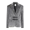 Pcfg Men's Grey Your Itch Velvet Blazer Jacket In Gray
