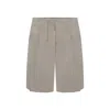 Pcfg Men's Neutrals Cotton Woven Short With Zip In Gray