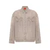 Pcfg Men's Neutrals Pure Cotton Faded Denim Jacket - Moon Rock In Neutral