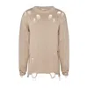 Pcfg Men's Neutrals Your Itch Ripped Knit Sweat - String In Neutral