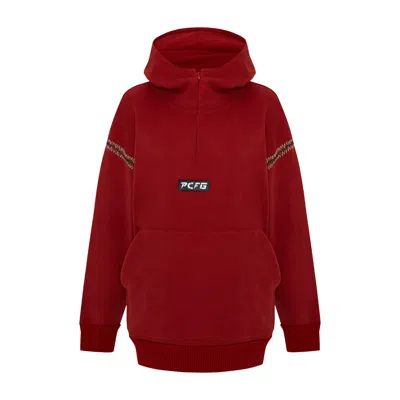 Pcfg Men Zip Up Hoodie - Red Ochre