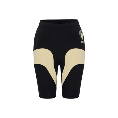 Pcfg Neutrals / Black Women Boomerang Biker Short - Black