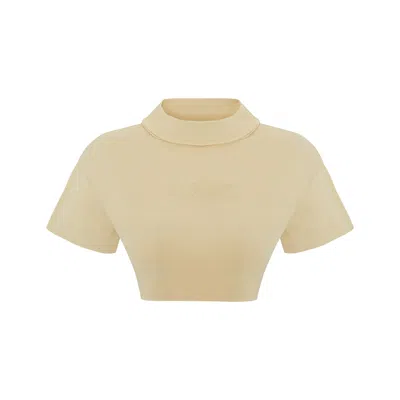Pcfg Neutrals / Green Women Destroyed Crop Tee - Chino Green