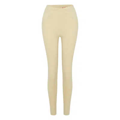 Pcfg Neutrals / Green Women Legging With Stitch Detail - Chino Green