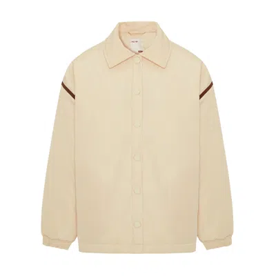 Pcfg Neutrals Oversized Contrast Tape Puffer Coat - Women