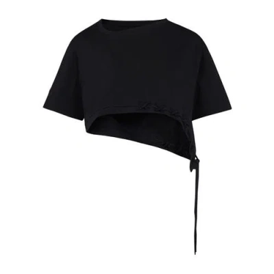 Pcfg Pure Cotton Free Heaven Crop String Tshirt In Black