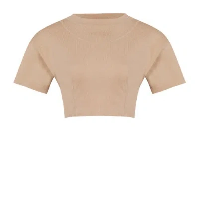 Pcfg Pure Cotton Free Heaven Crop Tshirt In Brown