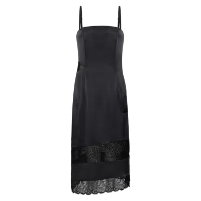 Pcfg Pure Silk Women Black Dress