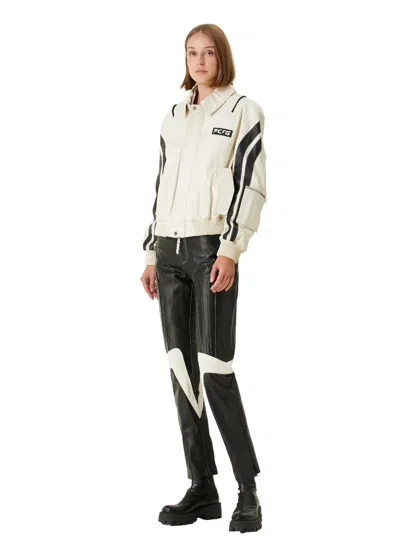 Pcfg Store Boomerang Leather Pant In Neutral