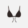 Pcfg Store Classic Triangle Bikini Top In Brown
