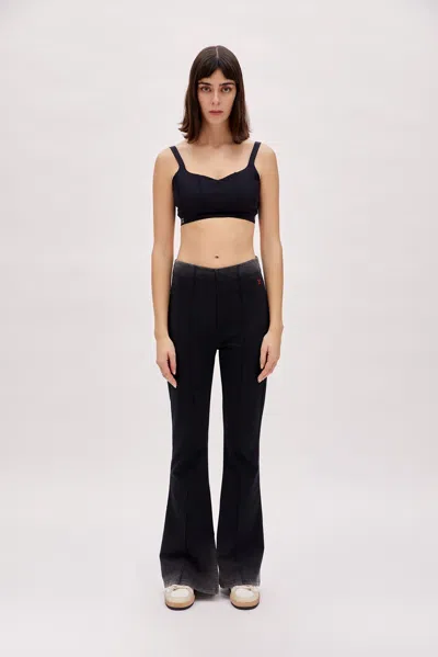 Pcfg Store Cotton Acid Washed Flare Sweatpant - Black