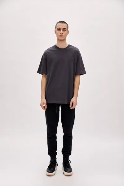 Pcfg Store Cotton Tee With Emboss Detail - Phantom In Gold