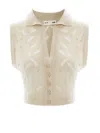 Pcfg Store Cropped Ripped Knit Top - Fog