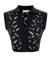 Pcfg Store Cropped Ripped Knit Top Jet