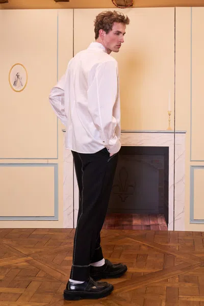 Pcfg Store Daydreamers Striped Two Zipped Pant In Black