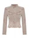Pcfg Store Faded Motorcycle Denim Jacket