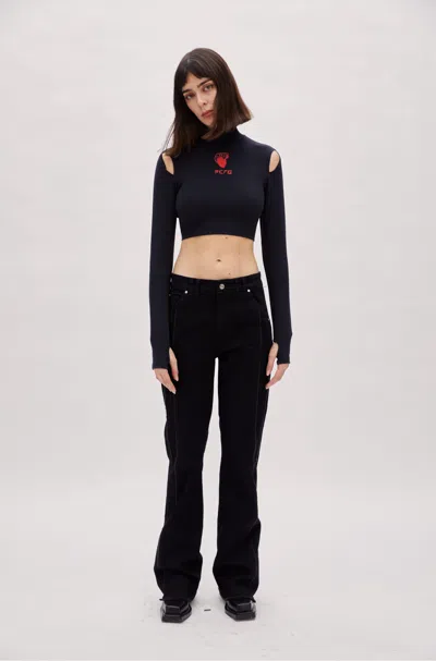 Pcfg Store Flare Denim Pant - Black