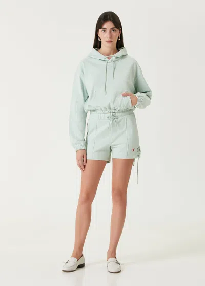 Pcfg Store Free Heaven Crop Hoodie - Surf Spray In Green