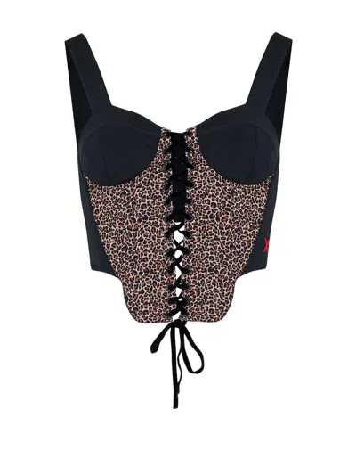 Pcfg Store Free Heaven Leopard Corset Top In Animal Print