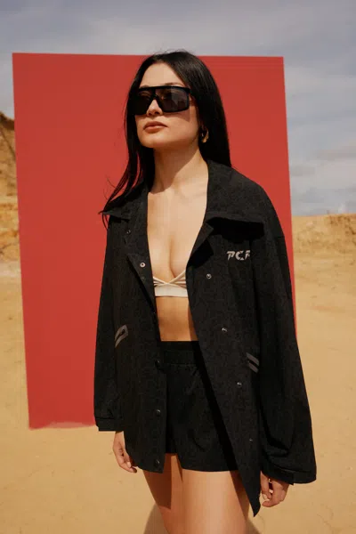 Pcfg Store Free Heaven Leopard Track Suit Jacket - Black