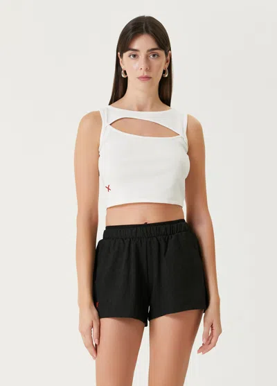 Pcfg Store Free Heaven Rib Crop Tank Top - Blanc De Blanc In Neutral