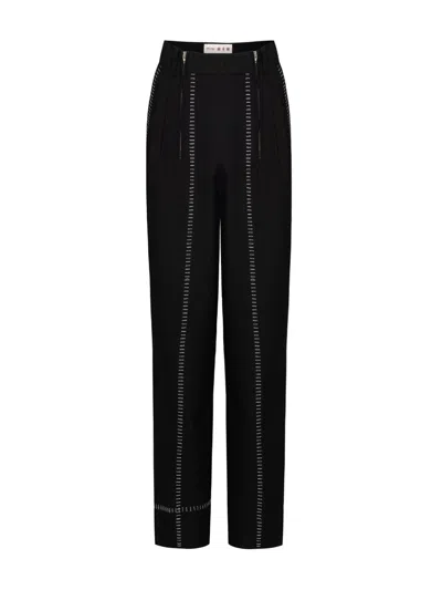 Pcfg Store Free Heaven Striped Two Zipped Pant In Black