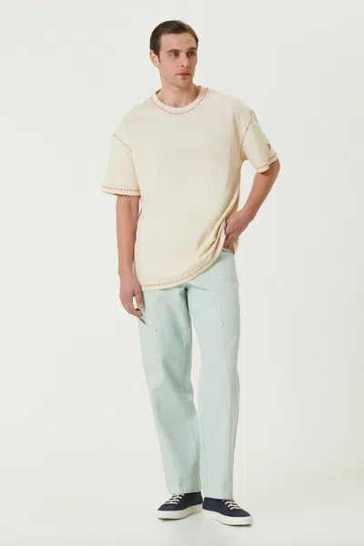 Pcfg Store Linen Blend Free Heaven Pant With Pocket - Surf Spray In Blue