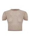 Pcfg Store Short-sleeve Knit Top - Moon Rock