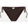 Pcfg Store Side Tie Bikini Bottom In Brown