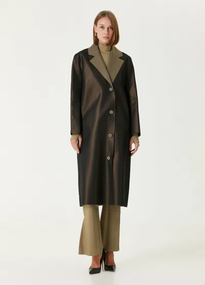 Pcfg Store Wool Blend Paper Coat In Brown