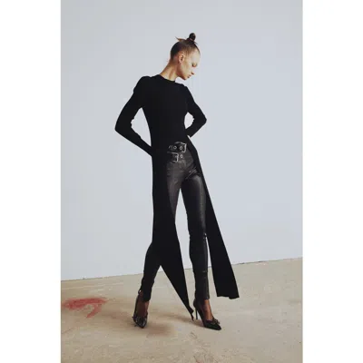 Pcfg Tailed Knit Top In Black