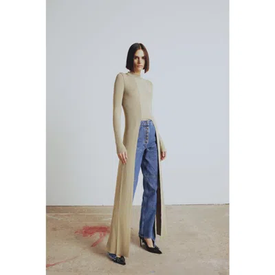 Pcfg Tailed Knit Top In Neutral