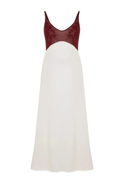 Pcfg The Broderie Anglaise Edit Embroidered Floral Midi Dress In White