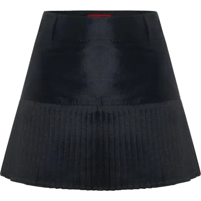 Pcfg The Party Edit Belted Pleated Mini Skirt In Black