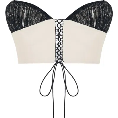 Pcfg The Party Edit Lace Panel Contrast Bra In Animal Print